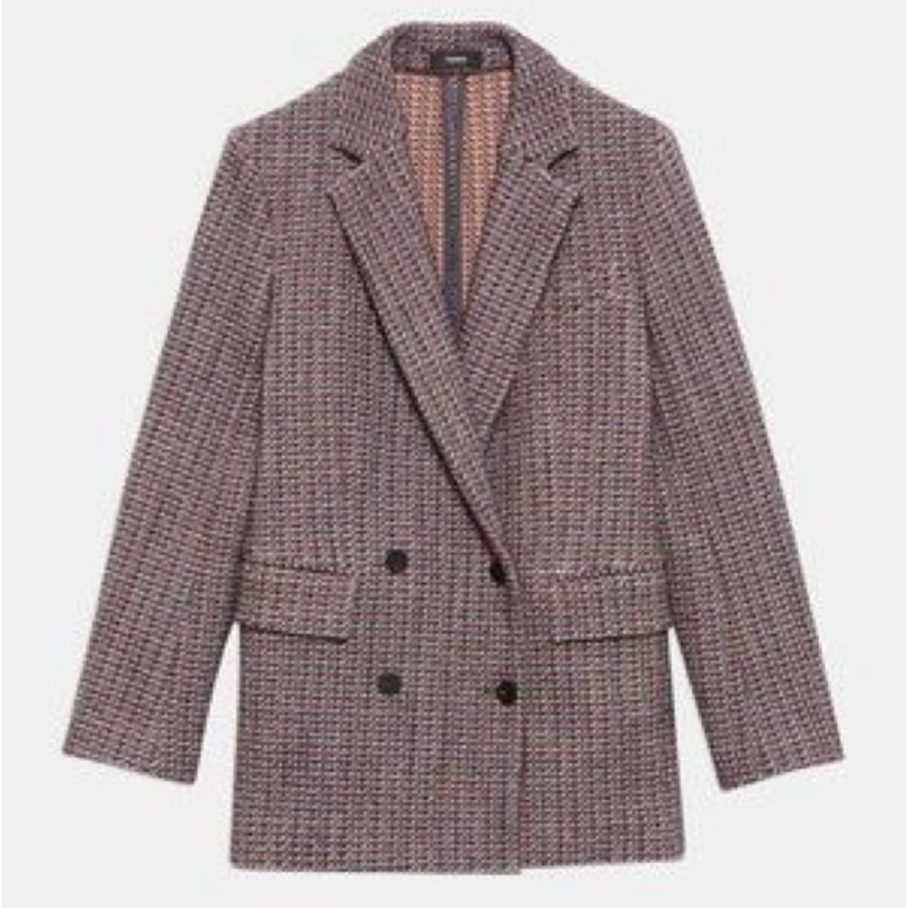 Theory Piazza Jacket in Checked Tweed NWT